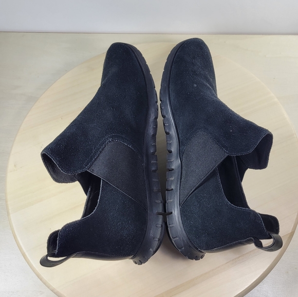 COLE HAAN ZeroGrand Black Suede Slip On Booties Boots Women's Size 8 - Picture 6 of 12